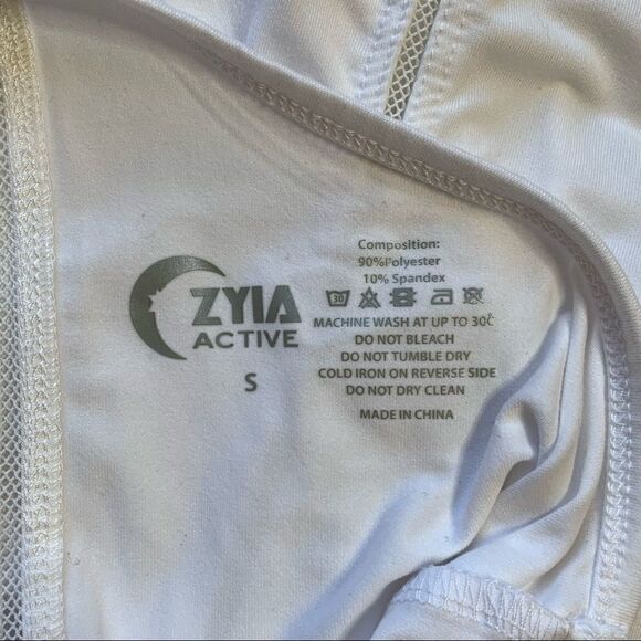 Zyia Active White Workout Tank Top Womens Small Effortless Copper Technology - Picture 6 of 6
